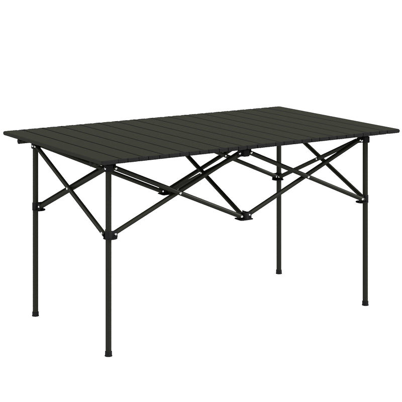 Folding Camping Table for Two with Quick Setup and Carry Bag Black