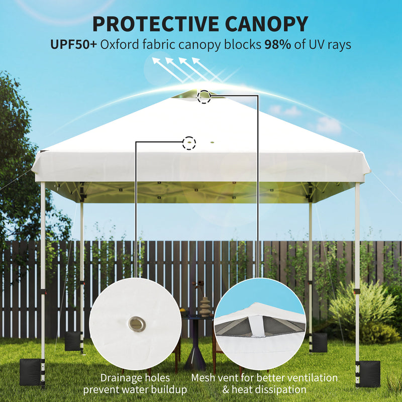 Pop Up Garden Gazebo with UPF50+ Plus Sun Protection and Easy to Setup, 3 x 3 m Outsunny