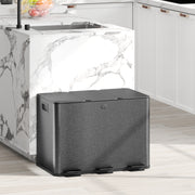 Triple Kitchen Bin 60LWith Soft Close Lids And Removable Inner Buckets Black