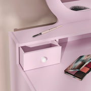 Kids Dressing Table Set with Mirror Stool and Storage Drawers Ideal Gift for Ages 3 to 8 Years, Pink