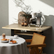 Kitchen Island Table with Storage for Dining and Organising in Family Homes Black AOSOM
