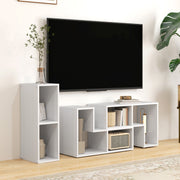 White Extendable TV Stand for TVs up to 75 Inches With Storage Shelves by HOMCOM