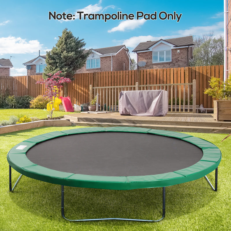 12FT Trampoline Replacement Safety Pad With Thick Foam For Outdoor Use Green AOSOM