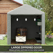 Light Grey Garden Storage Shed Tent 1.6 x 2.2m With Accessories Waterproof by Outsunny
