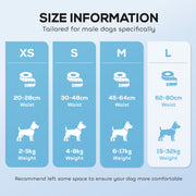 Disposable Dog Nappies for Large Male Dogs Prevent Leaks and Keep Floors Clean White Pack of 48 Pawhut