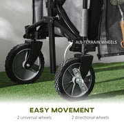Folding Garden Utility Trolley With Wheels For Camping And Outdoor Gear Transport Grey