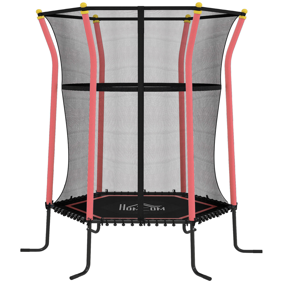 Buy Kids Mini Trampoline With Safety Enclosure In Red | Opal Retail