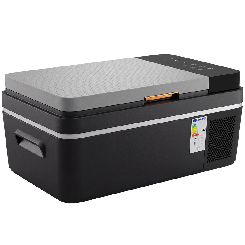 Electric Cool Box 20L for Car and Home Keeps Food and Drinks Cold on Trips Black Grey