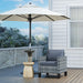 Single Rattan Outdoor Arm Chair with Cushions Mixed Grey by Outsunny