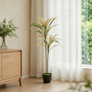 Artificial Cordyline Tree for Easy Year Round Indoor Greenery Yellow Homcom