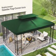 Green Gazebo Roof Replacement for 3 x 4m Frames UV Resistant by Outsunny