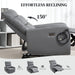 Grey Electric Recliner Armchair with USB Type C Port and Phone Holder by HOMCOM