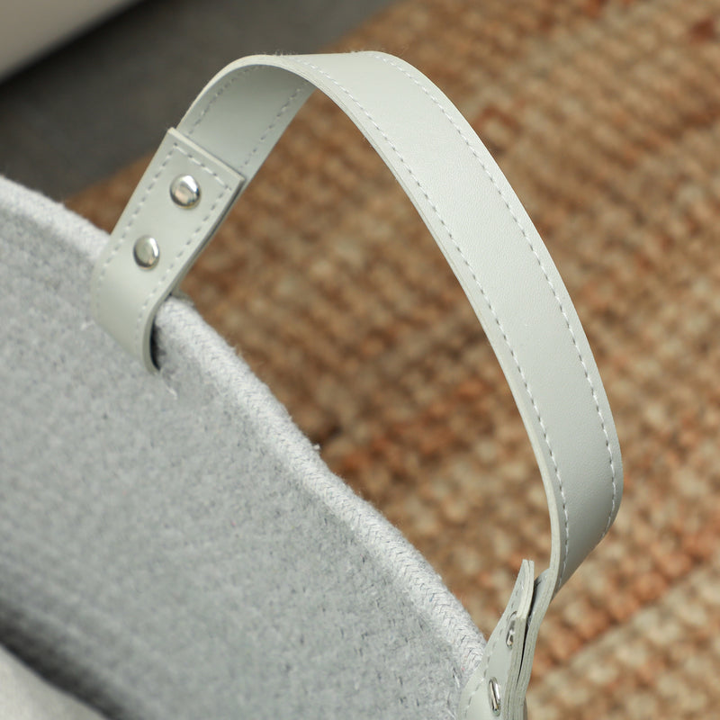 88L Cotton Rope Laundry Basket With Sturdy Handles For Clothes Storage, Grey