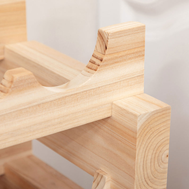 Three Tier Wooden Wine Rack Holds 36 Bottles Natural Finish by HOMCOM