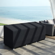 Black Rectangular Patio Furniture Cover for 3 Seater Sofa Water UV Resistant 600D Oxford by Outsunny