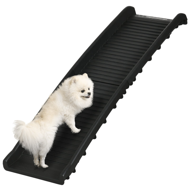 Foldable Dog Car Ramp for SUVs and Vehicles Non Slip Surface Easy to Store Black AOSOM