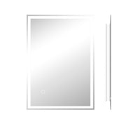 LED Bathroom Mirror with Dimmable Lights and Anti Fog Touch Control for Makeup, Silver