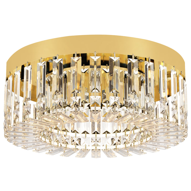 Crystal Ceiling Light for Bright Even Living Room Lighting Easy Clean