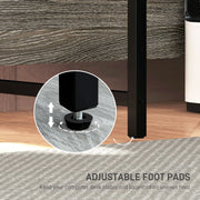 L Shaped Industrial Multi Work Desk For Home Office Charcoal Grey by HOMCOM