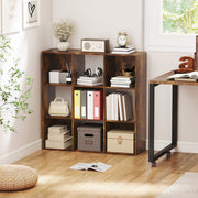 3 Tier 9 Cube Storage Unit With Cupboard Ideal For Home Office Organisation Rustic Brown