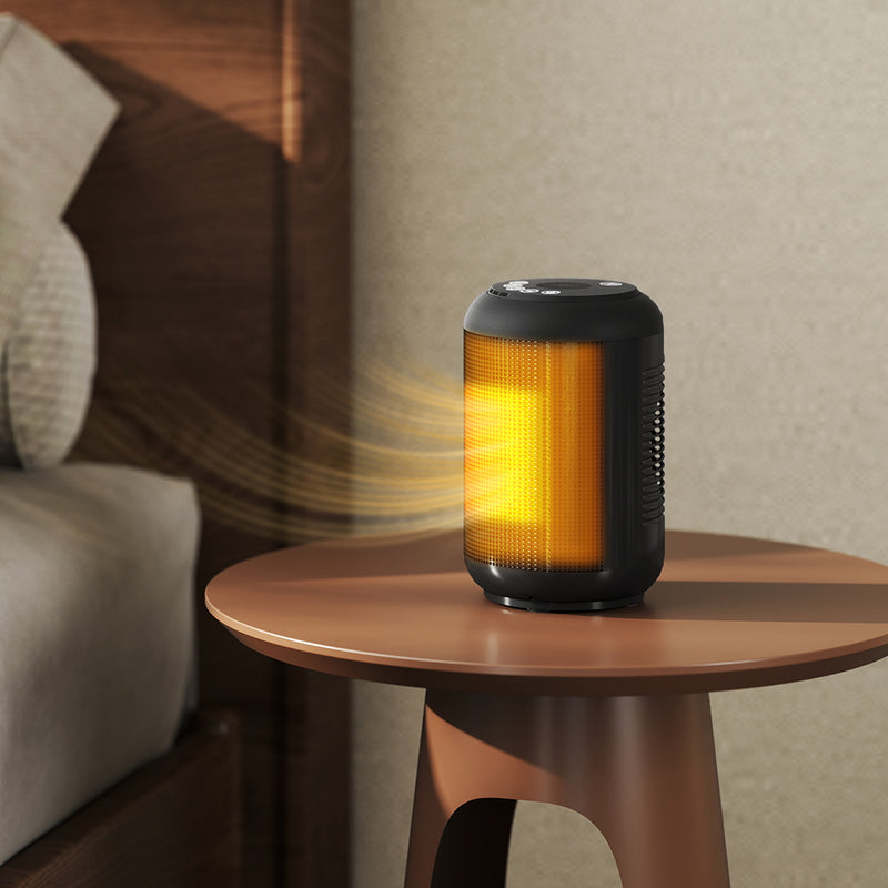 1500W Ceramic Electric Fan Heater with Oscillation and Timer for Home Use Black
