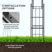 Metal Garden Arch for Climbing Plants and Outdoor Entrances Black Outsunny