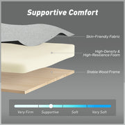 Sofa Bed, 3-in-1 Light Grey 2 Seater Pull Out Sofa Bed with Adjustable Backrest for Lounge or Guest Room