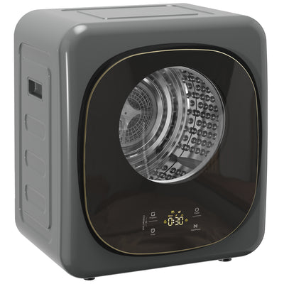 Tumble Dryer for Small Spaces 4 kg Capacity with Quick Drying and Easy Touch Controls Grey AOSOM