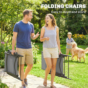 Outdoor Dining Set for 4 with Foldable Chairs and Compact Table for Small Gardens Grey Outsunny