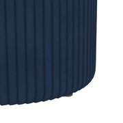 Velvet Storage Ottoman Bench with Hidden Compartment for Bedroom or Living Room Blue