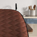 Set of Two Brown Faux Leather Bar Stools with Padded Seat by HOMCOM