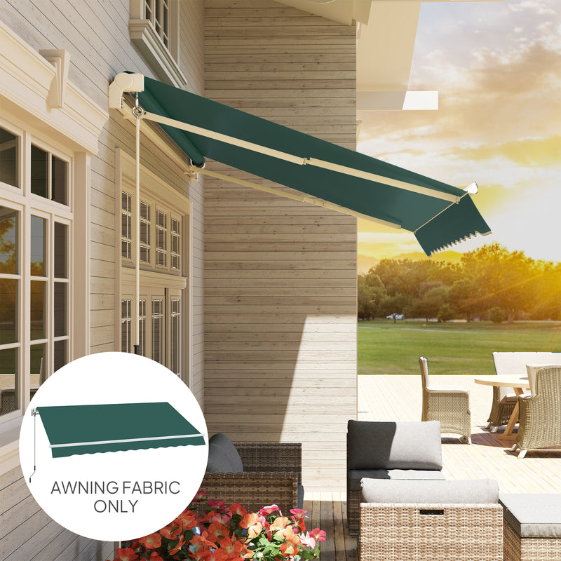 Green Awning Replacement Canopy Water Resistant UPF 50 Plus Sun Shade for 3 x 2.5m Garden by Outsunny