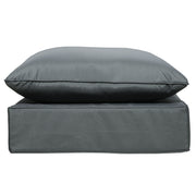 Dark Grey Outdoor Seat and Back Cushion Set Fade Resistant for Rattan or Patio Chairs