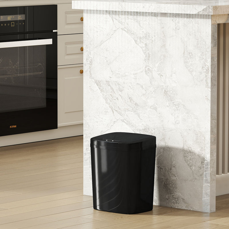 Automatic Sensor Kitchen Bin 15L Touchless and Hygienic Waste Solution for Home Black AOSOM