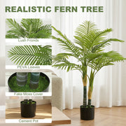 Artificial Palm Tree 120cm for Effortless Indoor Greenery and Empty Corner Decoration Green Homcom