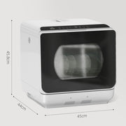 Silver Mini Countertop Dishwasher 6L Tank 6 Program Touch Control LED by HOMCOM