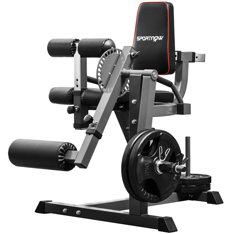 Seated Leg Extension and Curl Machine Adjustable Lower Body Workout Equipment by SPORTNOW AOSOM