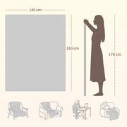 Electric Heated Throw Blanket with 5 Heat Settings and 10 Hour Timer for Cosy Warmth Grey AOSOM