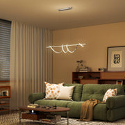 Modern Pendant Ceiling Light with Adjustable Colour Temperatures for Home Lighting Silver AOSOM