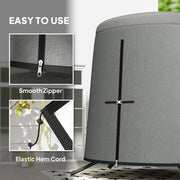 Grey Hanging Egg Chair Protective Cover 196 x 230 cm Weatherproof by Outsunny