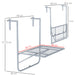Grey Folding Metal Balcony Hanging Table Adjustable Wall Mount Desk for Garden and Patio by Outsunny