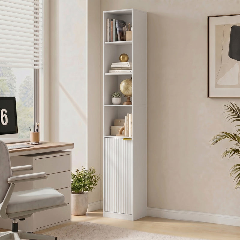 Corner Bookcase White Wood Effect - image 2
