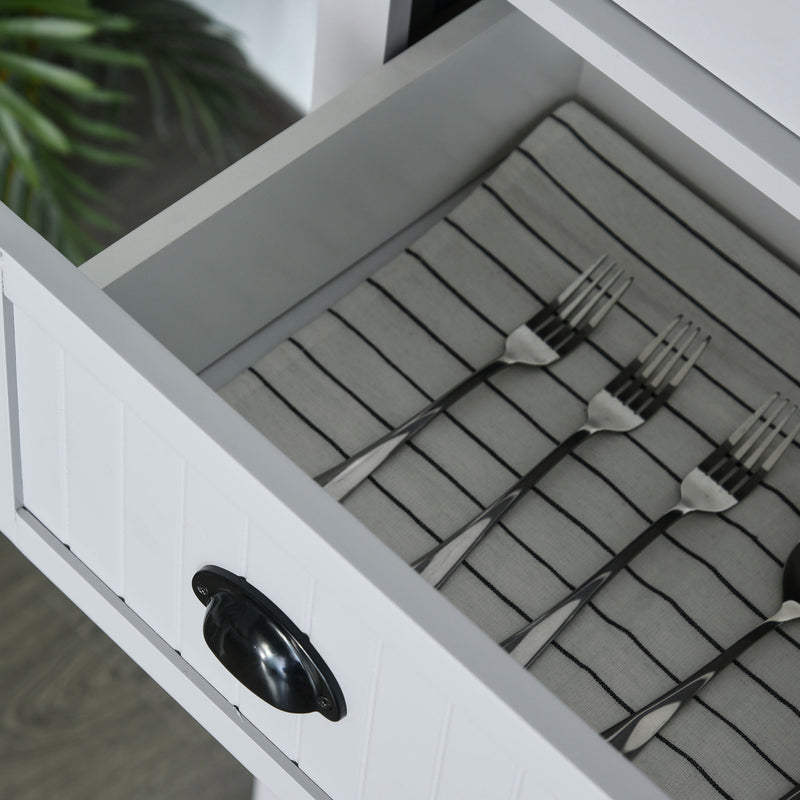 Freestanding Kitchen Storage Cabinet With Shelves And Drawers For Home Organisation Grey