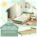 Green Toddler Bed with Safety Rail for Ages 3-10 Years 195 x 103 x 60.5cm by AIYAPLAY