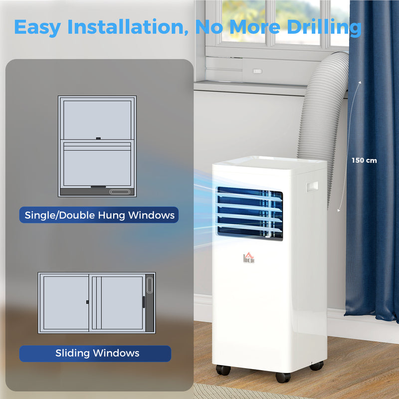 Portable Air Conditioner for Small Rooms with Quiet Cooling and Dehumidifier White