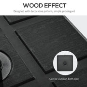 40kg Black Square Parasol Base With Wood Effect Ideal For Garden Or Patio Umbrellas