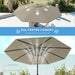 Light Grey 2.7M Garden Parasol Umbrella With Tilt and Crank by Outsunny