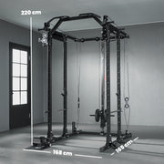Cable Crossover Machine with Lat Pull Down for Full Body Strength Training Grey AOSOM