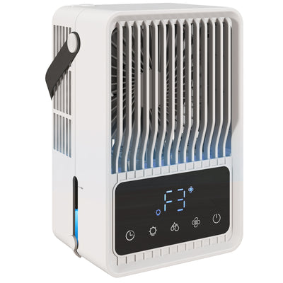 Desk Fan and Humidifier for Cool Comfortable Workspace with Touch Controls Black AOSOM