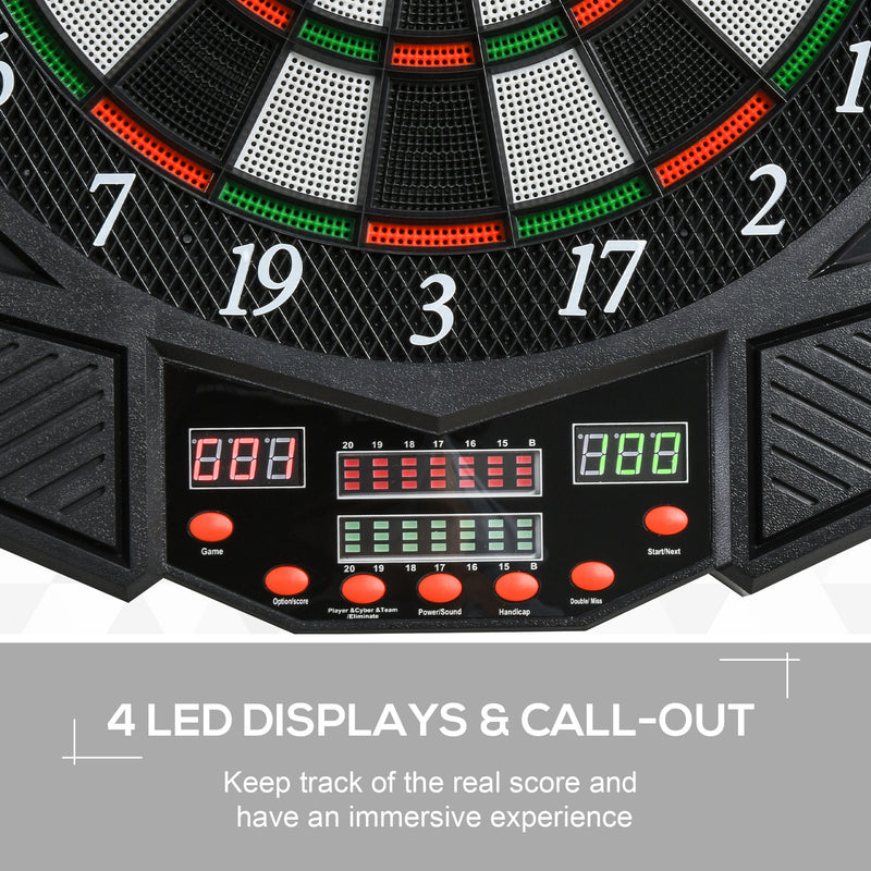 Electronic Dartboard with Automatic Scoring for Safe Family Games at Home Black
